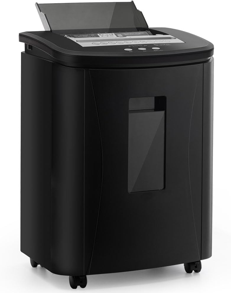 iOCHOW Automatic Feed Shredder: 150-Sheet Micro-Cut Heavy Duty Shredder with Security Level P-4. Up to 40 Minutes of Continuous Operation with 25L Removable Container