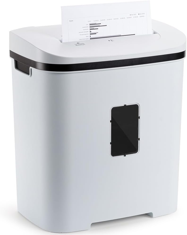 iOCHOW 14-Sheet Cross Cut Paper Shredder: P4 High Security Portable Shredder Credit Card & Staple Heavy Duty Paper Shredder Quiet Document Shredder 21L Large Pull-out Bin Shredders for Home Office