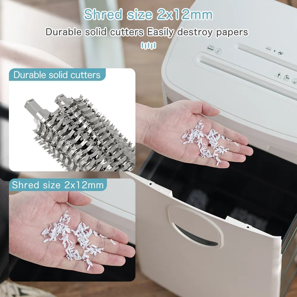 ODM Removable manual shredder Mirco cut 8 sheets 20 liter paper shredder Cut credit cards, Suitable for business office and home