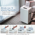 iOCHOW Heavy Duty Commercial Shredder: Max 19 Sheets Cross Cut Office Shredder, P4 Level Non-Stop Shredding with 12 Gal Large Bin, LCD Panel Document Shredder, Shred CD/DVD/Credit Card/Paperclips