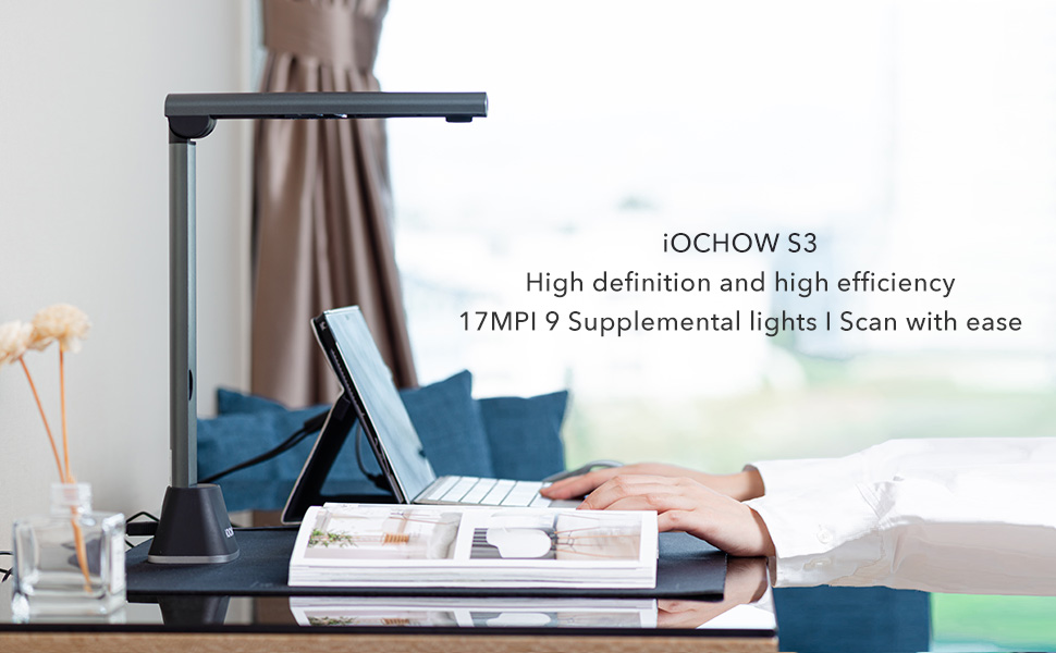 S3 Book & Document Camera, 17MP High Definition Professional Book 